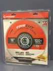 Crescent 12" X 100-TOOTH Finecut Ultimate Finish Circular Saw Blade CSBUL-12100 New. Price: $59.95.