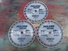 Skil 7.25" Circular Saw From 3 Pack #75724P - Carbide Tooth Blades New. Price: $27.00.