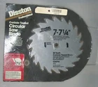 Disston Professional Carbide Tipped 7-7 1/4" 20 Tooth Circular Saw Blade New. Price: $8.50.