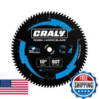 Craly 10 Inch 80 Teeth Ultra Fine Finish Wood Cutting Circular Saw Blade, 5/8 New. Price: $50.56.