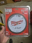 Milwaukee 7-1/4 Aluminum Metal Cutting Carbide Circular Saw Blade 56T 48-40-4335 New. Price: $22.00.