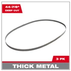 Milwaukee 35-3/8 In. 10 Tpi Compact Bi-metal Band Saw Blade 48-39-0501 Pk New. Price: $27.31.