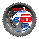 Jinsina 10" Table Saw Blade, Tct Metal Cutting Blades Inch 60T, Black New. Price: $41.78.