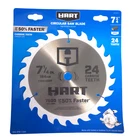 Hart 7 1/4 Inch 24 Tooth Circular Saw Blade, Carbide Tipped Teeth New. Price: $9.99.