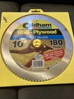 Oldham 10" 180T Steel Circular Saw Blade Osb Plywood 100P Unused New. Price: $16.95.
