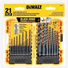 Dewalt 21 Pc. Black Oxide Drill Bit Set General Purpose Wood Metal Plastics New. Price: $18.99.