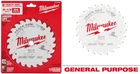 Milwaukee 48-40-0624 6-1/2" 24T Anti Friction General Purpose Track Saw Blade New. Price: $39.99.