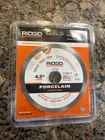 Ridgid HD-CJ45P 4.5" Diamond Porcelain Blade For Wet Cutting New. Free Shipping. Price: $21.50.