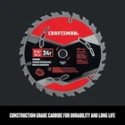 Craftsman 7-1/4" 24T Carbide Circular Framing Saw Blade New. Price: $12.49.