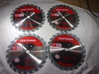 New Craftsman 7-1/4" 24T Ciercular Saw Blades # CMAS272524. Price: $10.50.