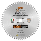 Cmt 7-1/4IN 60T Non-ferrous & Laminate Circular Saw Blade New. Price: $35.97.