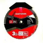 New Craftsman CMAS3725243 7-1/4" X 24-T Circular Saw Blades Pack Of 3... Price: $23.00.