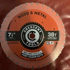 Crescent CSBWM-736 Wood & Metal 7-1/4" 36T Carbide Circular Saw Blade New. Price: $18.99.