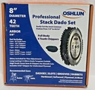 Oshlun Inch Dado Steel Saw Blade Professional Grade Carbide Chippers SDS-0842 New. Price: $99.00.
