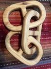 Wood Link Chain Sculpture Stylish Knot Decor Natural Home Accent Used. Price: $23.44.