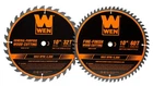 Wen 10 Inch Professional Woodworking Saw Blades Set 32 And 60 Tooth Pack New. Price: $32.89.