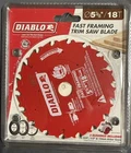 Diablo 5-3/8" 18T Fast Framing Saw Blade 10MM 1/2" 5/8" New. Price: $15.00.