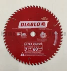 Diablo 7-1/4" X 60-TEETH Ultra Finish Carbide Saw Blade D0760 #17H New. Price: $35.48.