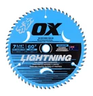 Ox Tools Pro Lightning 7-1/4 Inch 60T Circular Saw Blade New. Price: $29.99.