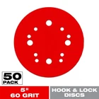Diablo 5 In. 60-GRIT Hook Lock Ros Sanding Discs New. Price: $17.99.