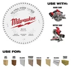 Milwaukee 48-40-0730 7-1/4" X 60T Ultra Fine Finish Circular Saw Blade New. Price: $26.55.