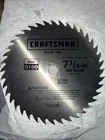 Craftsman Circular Cut/rip Saw Blade 7 1/4-IN. 40 Tooth Steel New. Price: $9.99.