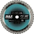 Makita E-12815 7 1/4" 45T Carbide Tipped Max Efficiency Saw Blade New. Price: $82.63.