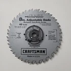 Craftsman 8" Adjustable Dado Twin-blade Excalibur Silver Series Saw 48 Tooth New. Price: $48.99.
