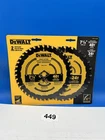 Dewalt Pack Circular Saw Blades 7.25" 40T Cross Cutting & 24T Framing New. Price: $19.99.