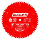 Diablo 10" X 5/8" Arbor 60T Atb Fine Finishing Miter Saw Blade New. Price: $39.94.