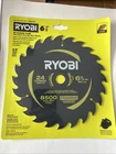 Ryobi 6-1/2 In. 18T Carbide Tipped Thin Kerf Circular Saw Blade New. Price: $17.00.