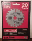 Craftsman Cordless Circular Saw Blade C200 - Carbide Tooth Fast Cut 3/8" New. Price: $24.99.