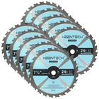Keentech 7-1/4 Inch Circular Saw Blade 24T By 5/8" Bore For Cutting Plywood, Mdf New. Price: $72.48.