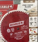 Diablo 10 In. X 60-TOOTH Fine Finish Circular Saw Blade New. Price: $39.99.