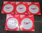 (5) Milwaukee Tools 48-40-0622 6-1/2" Tooth Fine Finish Wood Blade New. Price: $89.99.