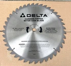 Delta 10" Carbide-tipped Miter Saw Blade 40T For Wood, Plastics, Metal 899867 Open. Price: $24.00.