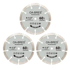 3PACK 4-1/2-INCH 60-GRIT Diamond Compact Circular Saw Blade With 3/8-INCH Arbor, New. Price: $21.33.
