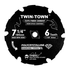 Twin-town Inch Tooth Polycrystalline Diamond Pcd 7-1/4" 6T, Black New. Price: $39.02.