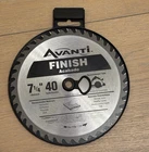 Avanti 7-1/4" 40T Finish Circular Saw Blade 184MM Carbide Wood Cutting New. Price: $15.00.