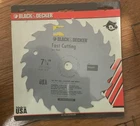 Black & Decker 7-1/4 Fast Cutting Wood Saw Blade, 18T, Usa, New, Free Ship!. Price: $12.99.
