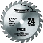 Rockwell RW9281 1/2-INCH 24T Carbide Tipped Compact Circular Saw Blade New. Price: $12.34.
