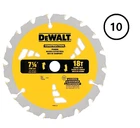 Dewalt Carbide Circular Saw Blade Set 10-PACK 7 1/4 Inch 18T Nail Chn DW3191B10 New. Price: $98.98.