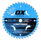 Ox Tools Pro Lightning 7-1/4 Inch 40T Circular Saw Blade New. Price: $24.99.