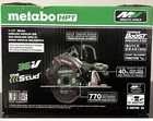Metabo Hpt 36V Multivolt 7-1/4" Circular Saw High Power Torque Boost C3607DBQ4 New. Price: $199.00.