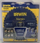 Irwin Marples 12 General Purpose Carbide 40 Teeth Saw Blade 1807382 New. Price: $21.00.