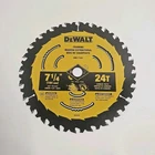 Dewalt 7-1/4 24T Carbide Framing Circular Saw Blade For Wood DWA171424 New. Price: $7.00.