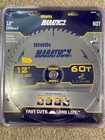 Irwin Marathon IWAS1260 12" X 60-TOOTH Carbide Miter/table Saw Blade New. Price: $27.00.