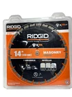 Ridgid In. Masonry Diamond Blade HD-MPTS14 New. Price: $39.95.