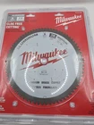 Milwaukee 48-40-4355 Aluminum Cutting Circular Saw Blade 9'' 72T 1'' Arbor New. Price: $40.00.