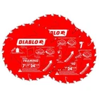 Diablo 7-1/4 X 24T Pro 3-PACK Saw Blade New. Price: $35.99.